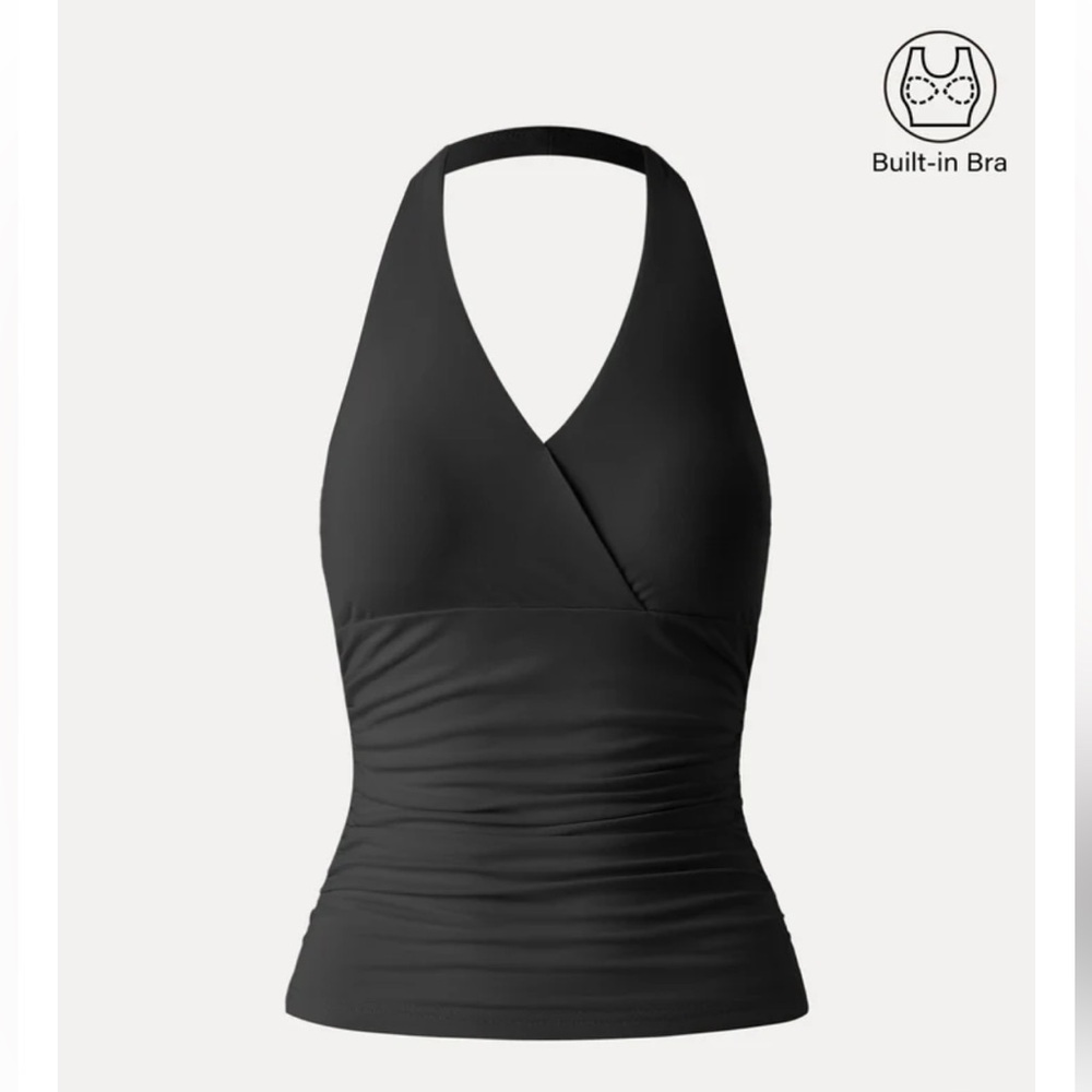 OGL Black Halter Top Bra-Free Top - SOLD